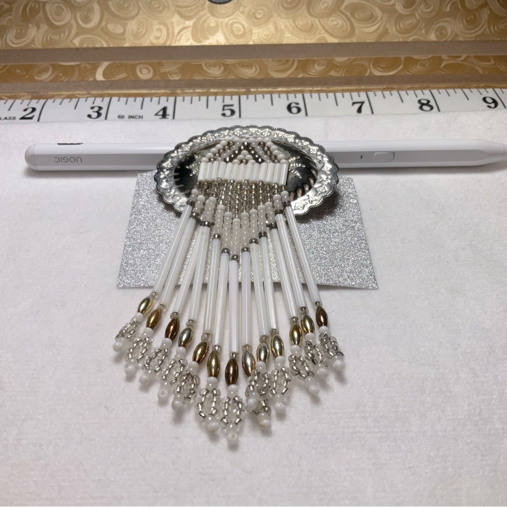 Beautiful beaded brooch/ native style